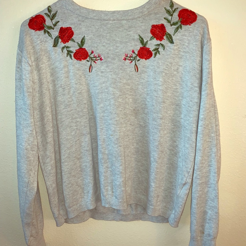 Embroidered sweater. Only worn once